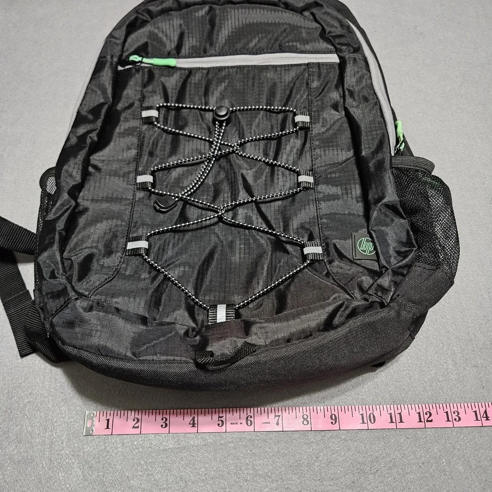 HP 15.6″ Active Backpack Black Mint Green Padded Straps‎ Interiors Dividers Zip